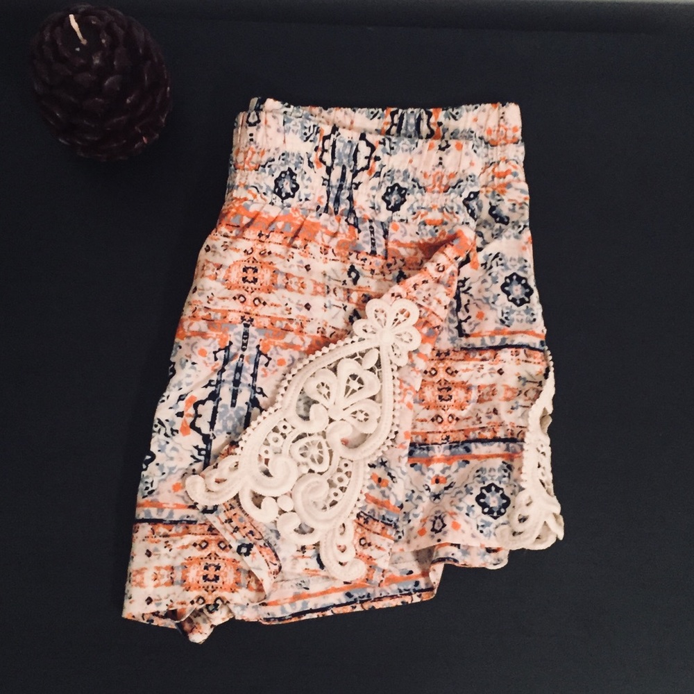 Shorts with Crochet Detail